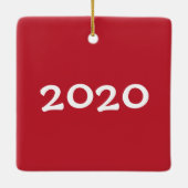 Jolly Stripes Foto von Christmas Ornament with Yea (Rückseite)