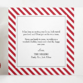 Jolly Stripes Weihnachtsfeiertag Trifold Fotokarte Dreifach Gefaltete Urlaubskarte (Innenseite Mitte)