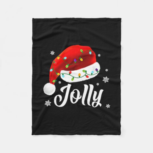 Jolly Subtle Minimal Christmas Funny Holiday Party Fleecedecke (Vorderseite)