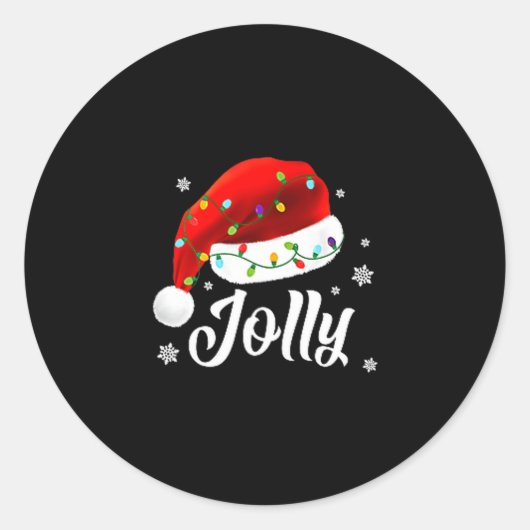 Jolly Subtle Minimal Christmas Funny Holiday Party Runder Aufkleber (Vorderseite)