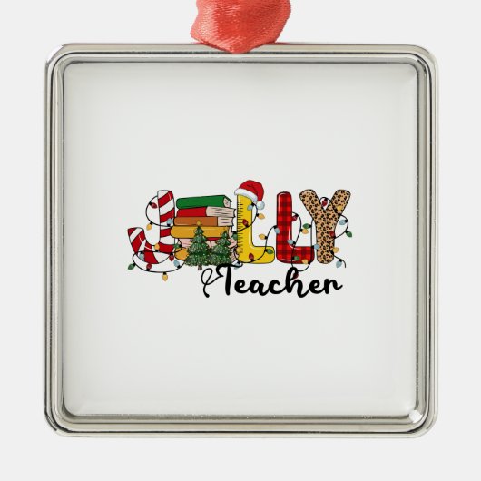 Jolly Teacher Ornament Aus Metall (Vorne)