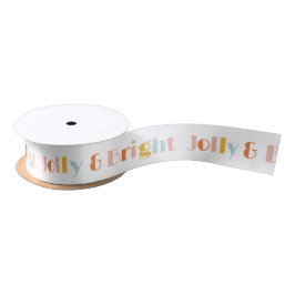 Jolly und Bright farbenfrohe Retro Moderne Weihnac Satinband