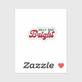 Jolly und Bright Holiday Sticker