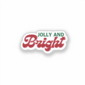 Jolly und Bright Holiday Sticker (Vorderseite)