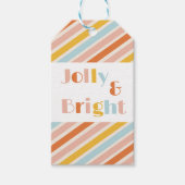 Jolly und Bright Streifen von und nach Weihnachten Geschenkanhänger (Vorderseite)