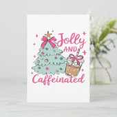 Jolly und Caffeinated Einladung (Stehend Vorderseite)