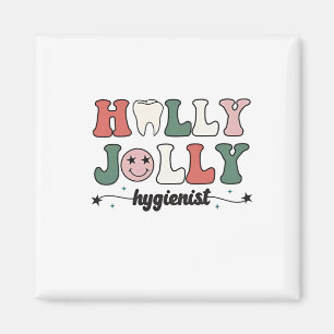 Jolly und Hygienist Zahnarzt Weihnachten Magnet