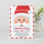 Jolly und Niedlich Weihnachten Party Urlaub Einladung (Stehend Vorderseite)