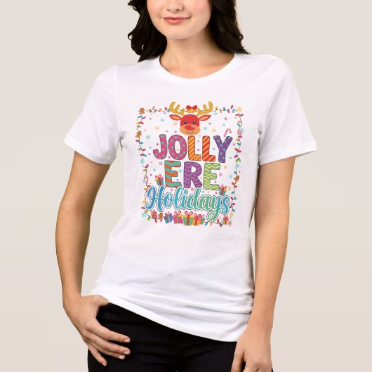 "Jolly Vibes & Gifted Style" Tri-Blend Shirt (Vorderseite)