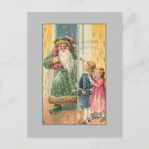 Jolly Viktorianisch Father Christmas with Children Postkarte