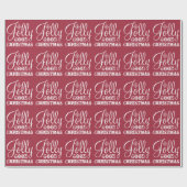 Jolly Vintag Red Christmas Wrapping Paper Geschenkpapier (Flach)