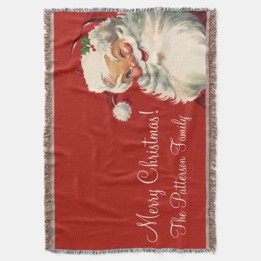 Jolly Vintag Santa Decke (Vorderseite Vertikal)