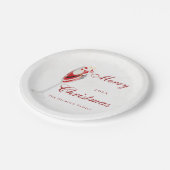 Jolly Weihnachten Gefallen mit Weihnachtsmann Wint Pappteller (Schrägansicht)