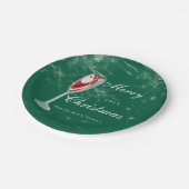 Jolly Weihnachten Gefallen mit Weihnachtsmann Wint Pappteller (Schrägansicht)