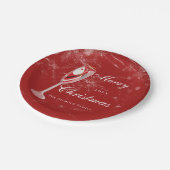 Jolly Weihnachten Gefallen mit Weihnachtsmann Wint Pappteller (Schrägansicht)