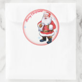 Jolly Weihnachtsblatt Runder Aufkleber (Tasche)