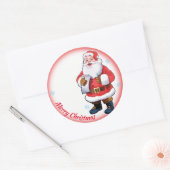 Jolly Weihnachtsblatt Runder Aufkleber (Umschlag)