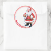 Jolly Weihnachtsblatt Runder Aufkleber (Tasche)