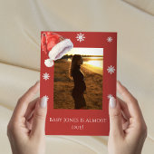 Jolly Weihnachtsmannmütze Baby Shower Einladung