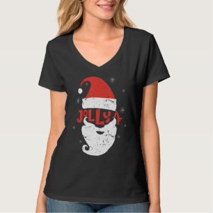 Jolly Weihnachtsmannmütze Beard Af Snowflakes Merr T-Shirt