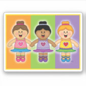 JollyKins Ballerina Trio Aufkleber (Vorderseite)