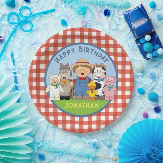 JollyKins Barnyard Buddies Boy Pappteller (Party)