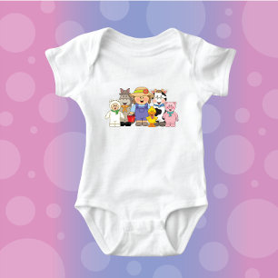 JollyKins Barnyard Buddies Girl Baby Strampler