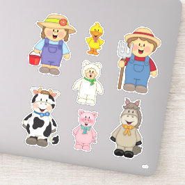 JollyKins Barnyard Buddies (Set von 7 Jahren) Aufkleber