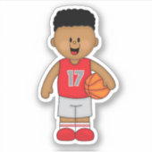 JollyKins Basketballjunge Aufkleber (Vorderseite)