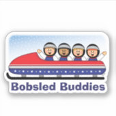JollyKins Bobschlittenfreunde Aufkleber (Vorderseite)