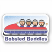 JollyKins Bobsled Buddies Aufkleber (Vorderseite)