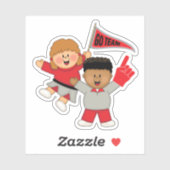 JollyKins Cheerleaders Red & Gray Aufkleber (Blatt)