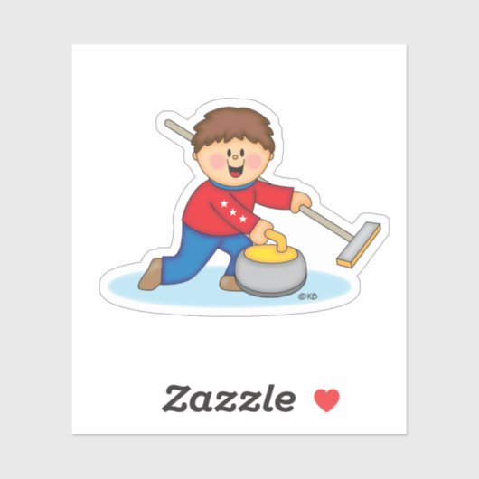 JollyKins Curling  Aufkleber (Blatt)