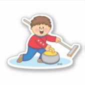 JollyKins Curling Aufkleber (Vorderseite)