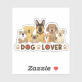 JollyKins Dog Lover Aufkleber (Blatt)