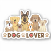 JollyKins Dog Lover Aufkleber (Vorderseite)