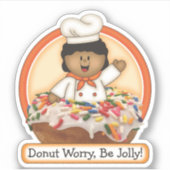 JollyKins Donut Orange Aufkleber (Vorderseite)