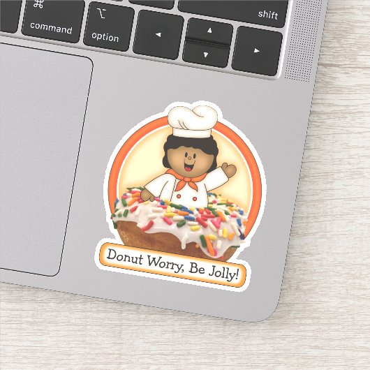 JollyKins Donut Orange Aufkleber (Detail)