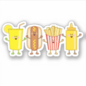 JollyKins Hot Dog Freunde Aufkleber (Vorderseite)