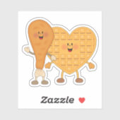 JollyKins Hühnchen und Waffeln Aufkleber (Blatt)