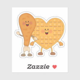 JollyKins Hühnchen und Waffeln Aufkleber