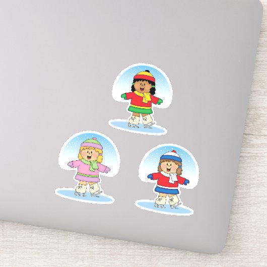 JollyKins Ice Skating Trio Aufkleber (Detail)