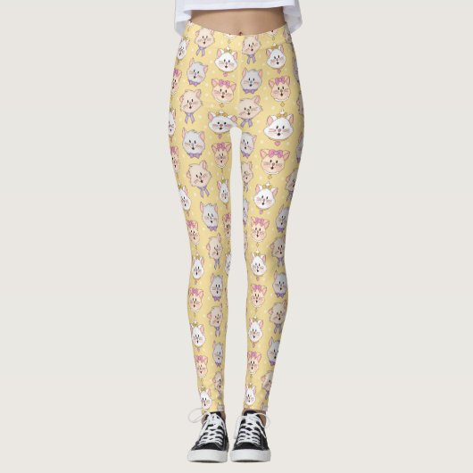 JollyKins Kittens Yellow Leggings (Vorderseite)