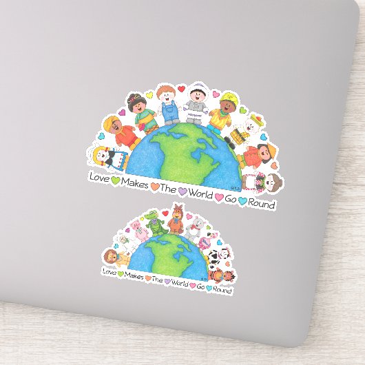 JollyKins Liebe macht die Welt zum Go-Runde (Set v Aufkleber (Detail)