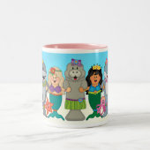 JollyKins Mermaid Friends Zweifarbige Tasse (Mittel)