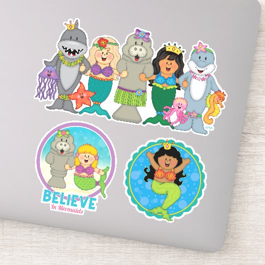 JollyKins Mermaid (Set von 3 Jahren) Aufkleber (Detail)
