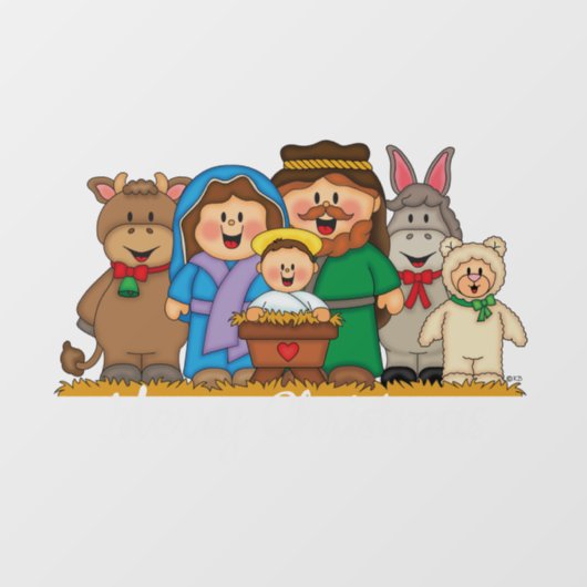 JollyKins Nativity Fensteraufkleber (Blatt)