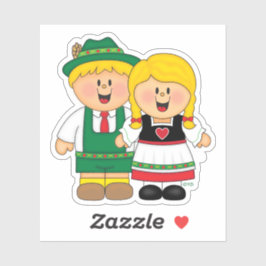 JollyKins Octoberfest Couple Aufkleber