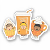 JollyKins Pumpkin Spice Friends Aufkleber (Vorderseite)