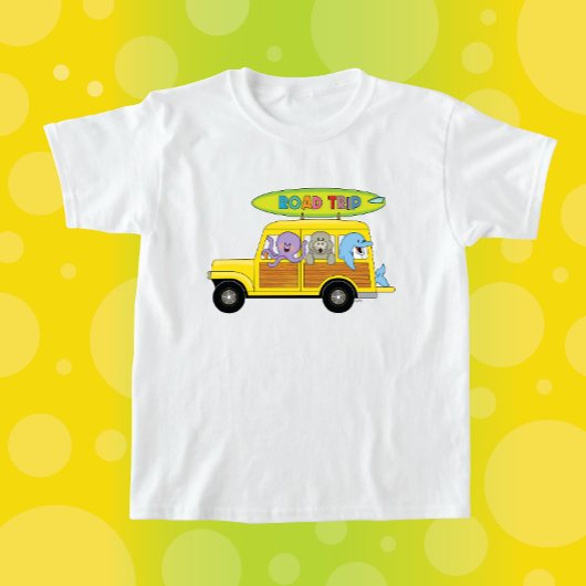 JollyKins Surfing Woody Road Trip T-Shirt
